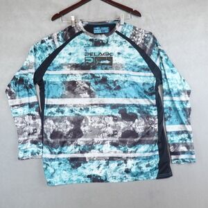 Pelagic Shirt Mens XXL Vaportek Long Sleeve Camo Fishing Performance 50+ UPF